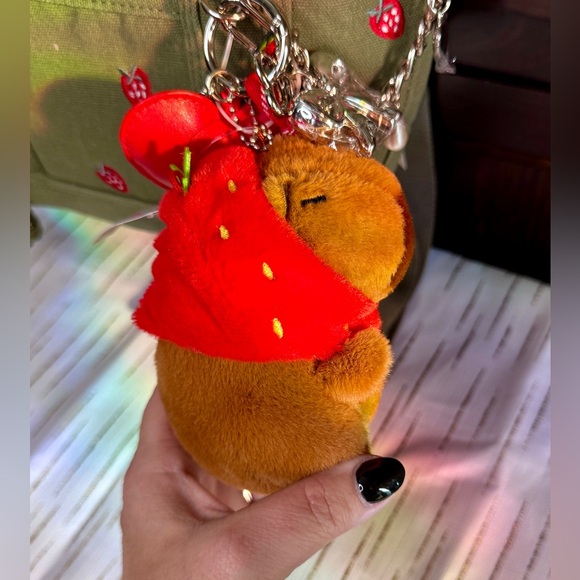 Madden Girl 🍓 Brand New Strawberry Tote Bag + Coin Pouch + Charms - Picture 5 of 8